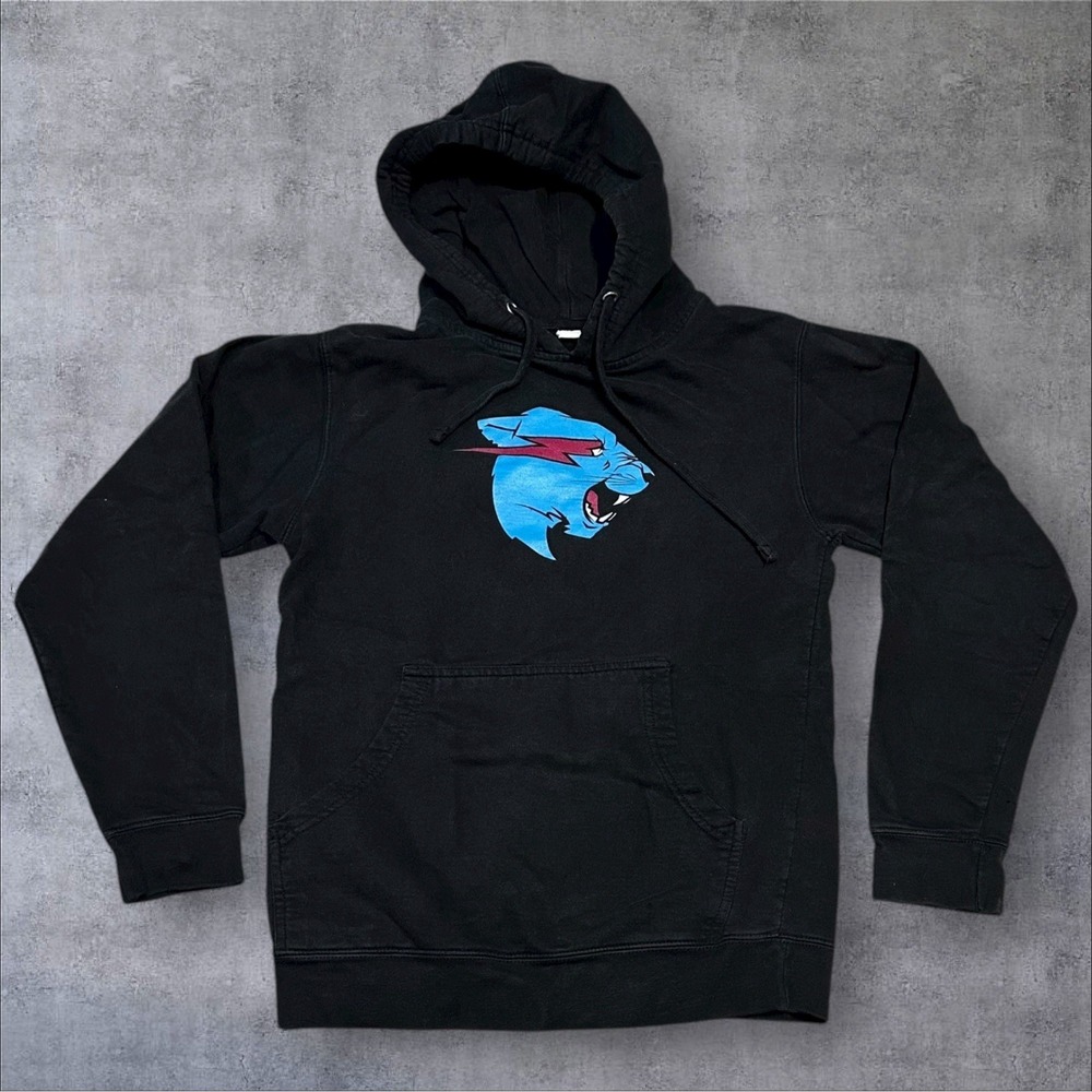 MrBeast Logo Hoodie Black Adult XS/Youth XL‎ Independent Trading Co Cotton Blend